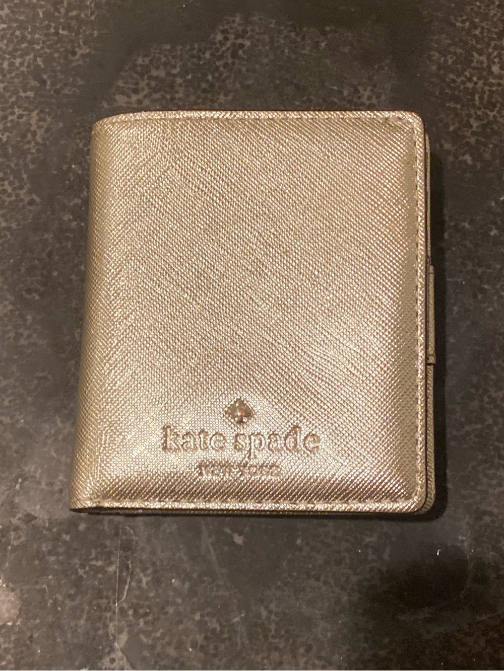 kate spade metallic gold wallet